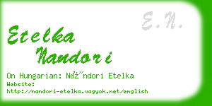 etelka nandori business card